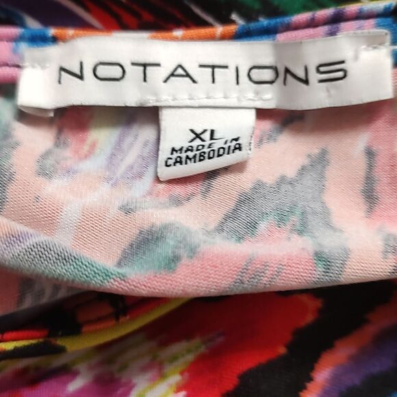 Notations multicolor 1/2 sleeve length sleeve Sz XL NWOT - Picture 5 of 5